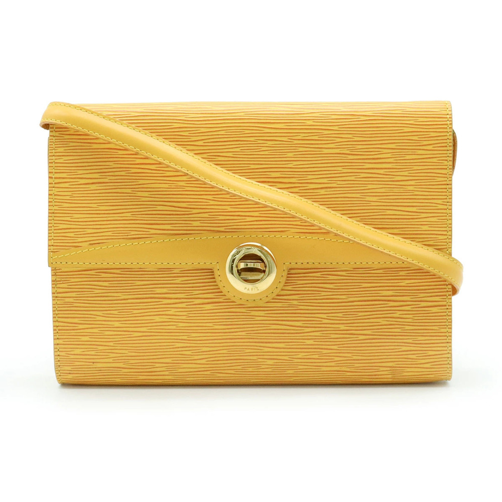Louis Vuitton Epi Arche Shoulder Bag Pochette Clutch Crossbody Tassili Yellow